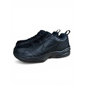 Size-11W Nike Monarch IV Men’s Black Leather Sneakers Air Cushion Training